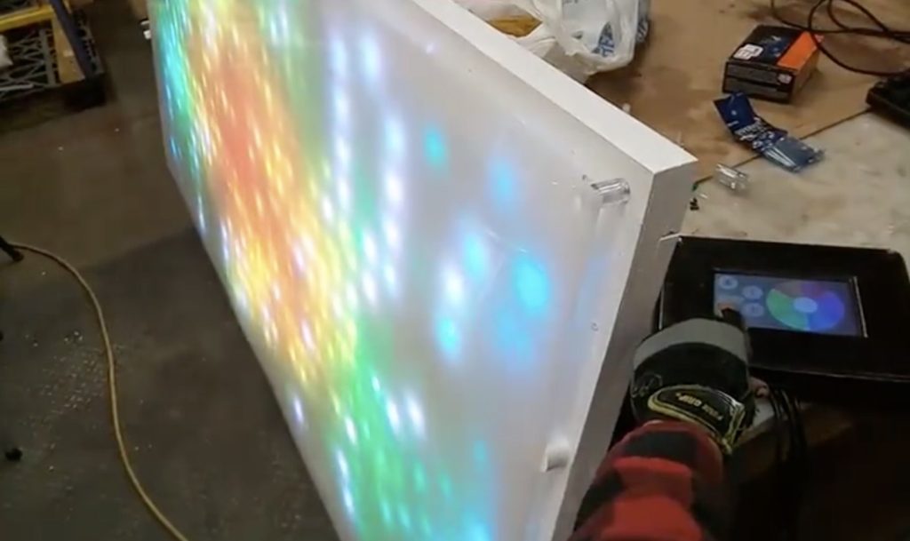 LED Matrix Video Wall Installation Electronic Art
